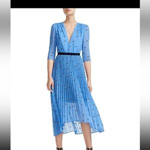 Maje Rengo Blue Embroidered Heart Dress size 2